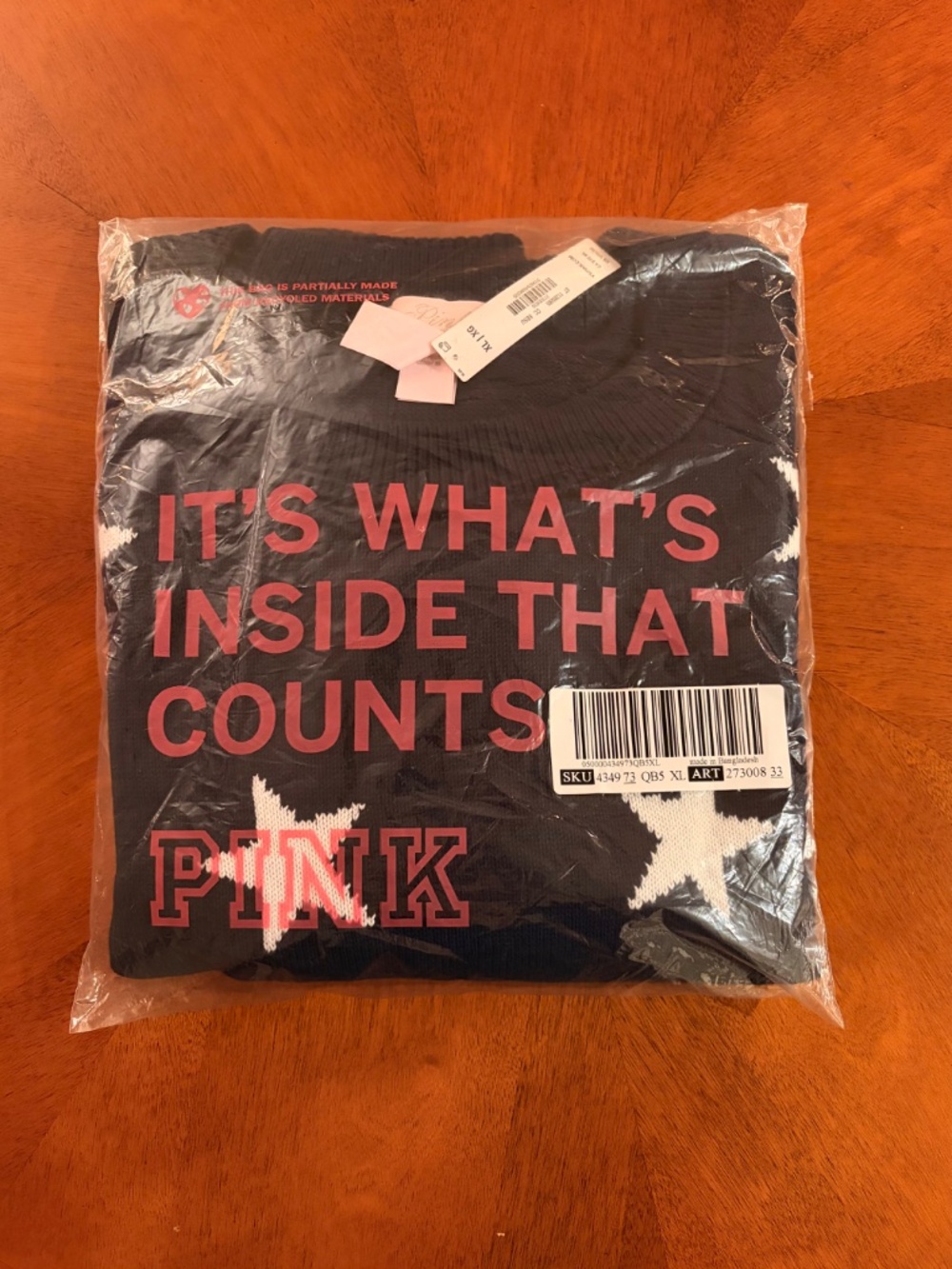 PINK Victoria's Secret Not Your Boyfriend’s Boxy Sweater - XLarge - NWT - Picture 2 of 6
